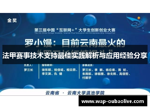 法甲赛事技术支持最佳实践解析与应用经验分享